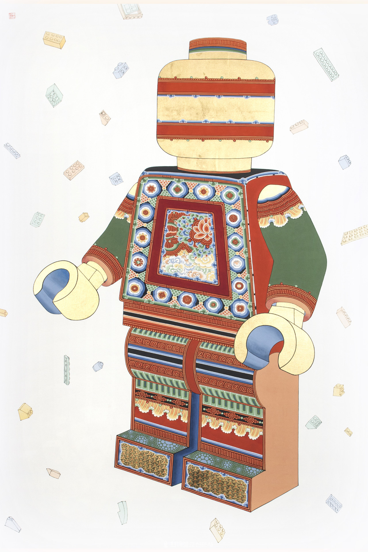황두현 作, Dharma Figure 1, 150×100, 면에 채색