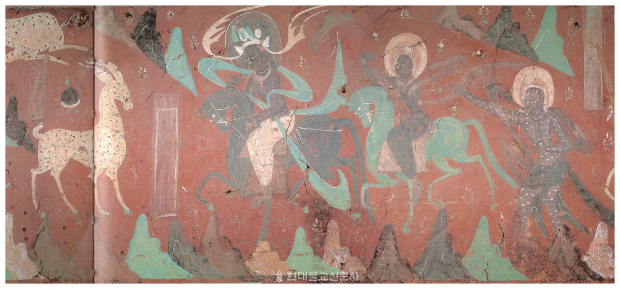 그림③ 북위 시기 조성된 돈광 막고굴 257굴 서벽 벽화. '구색록 본생담' 내용을 담았다.