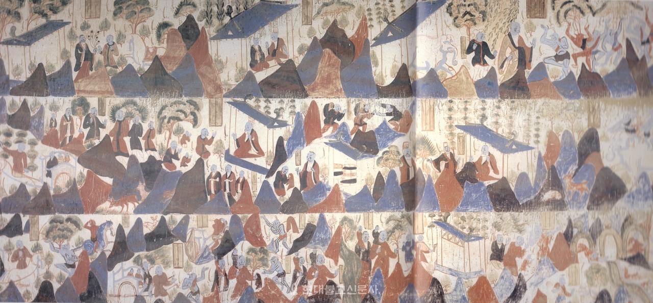 돈황 막고굴 제428굴에 그려진 ‘수대나 태자 본생도’ 벽화. 6세기 경 조성됐다.