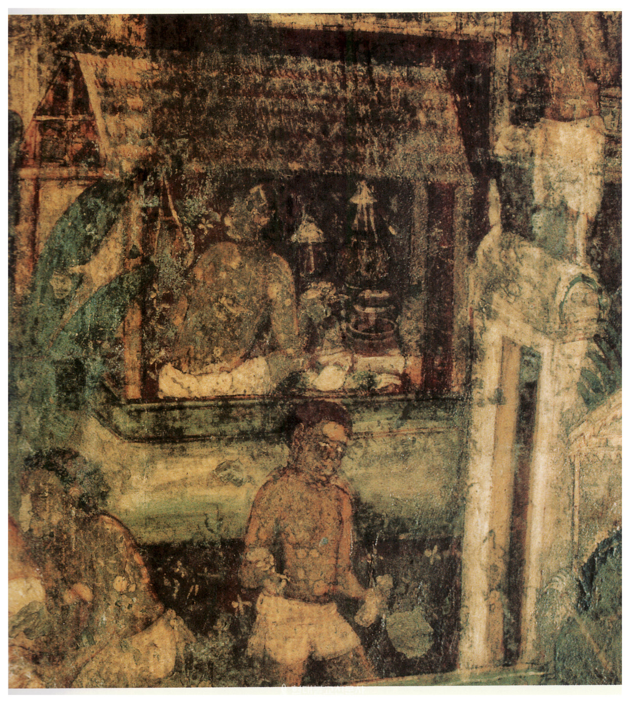 그림② 5세기 후반에 조성된 아잔타 석굴 17굴의 〈마하 수타소마 자타카〉 벽화.