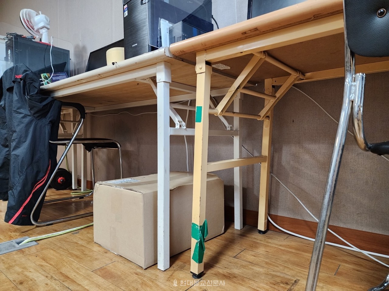 교육물품 전달 전  교실 모습