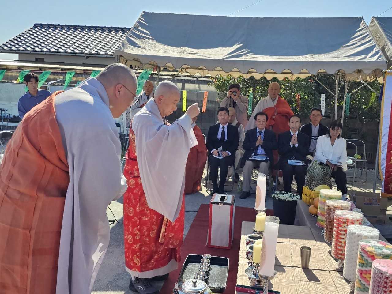 관음종이 2017년부터 매년 봉행하고 있는 조세이 탄광 수몰사고 희생자 위령재. 한일 관계의 가교 역할을 하고 있다. 사진제공=관음종