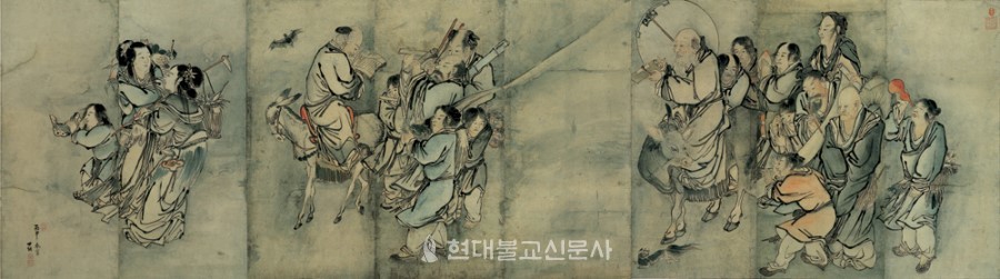 단원 김홍도의 신선도. 노동은 차를 마시며 신선이 되는 것이 목표였다.