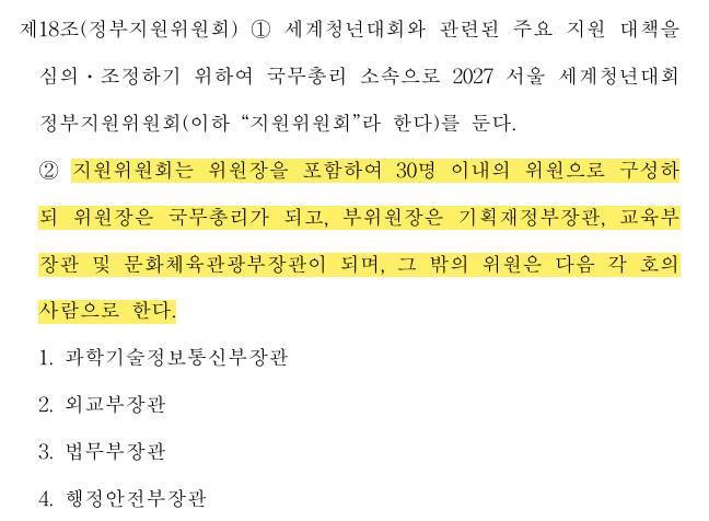 김병기 더불어민주당 의원과 김상훈 국민의힘 의원 등 의원 59명이 11월 7일 제출한 특별법의 제18조에는 지원위원회에 국가장관급 인사를 대거 배치했다. 이하 