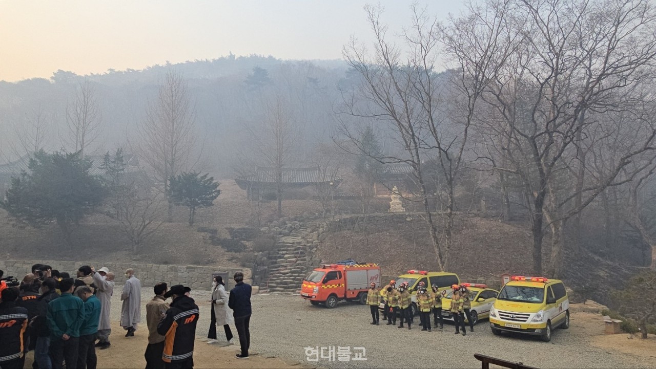 3월 26일 의성 고운사 산불 피해 현장 모습.  사진 제공=장정화 전 대한불교청년회 회장
