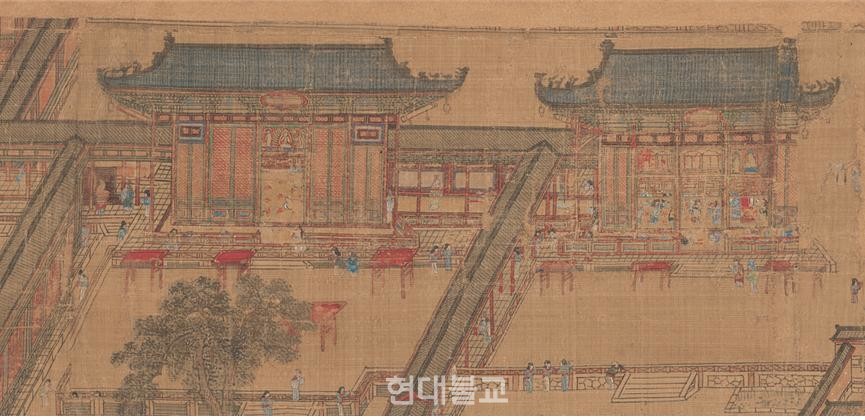 궁중숭불도 중 불전과 사당 세부.사진 제공=e뮤지엄