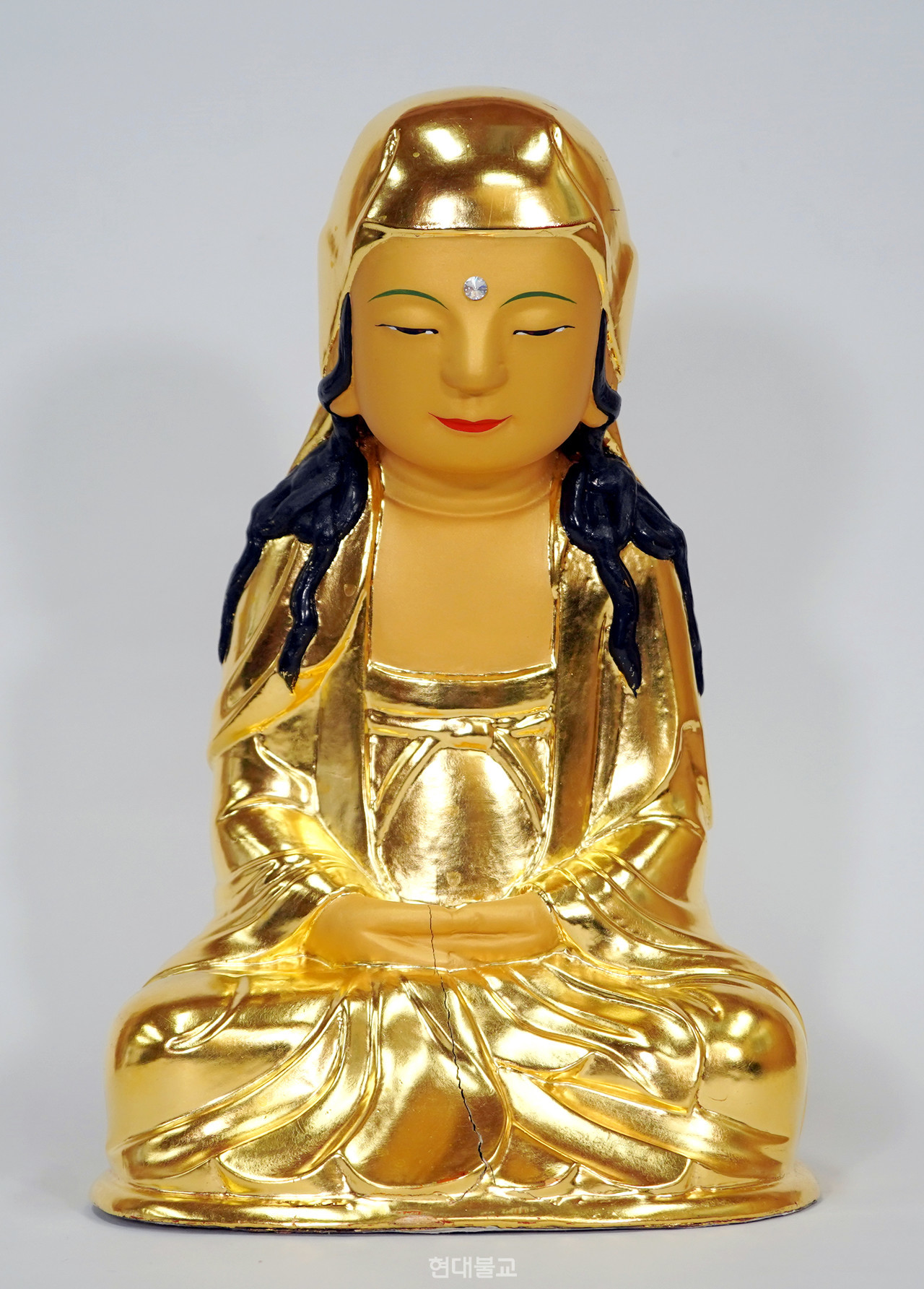 승일 스님이 만든 불상 중 가장 특이한 불상인 제천 경은사 목조문수보살좌상(1636년).ⓒ동북아불교미술연구소