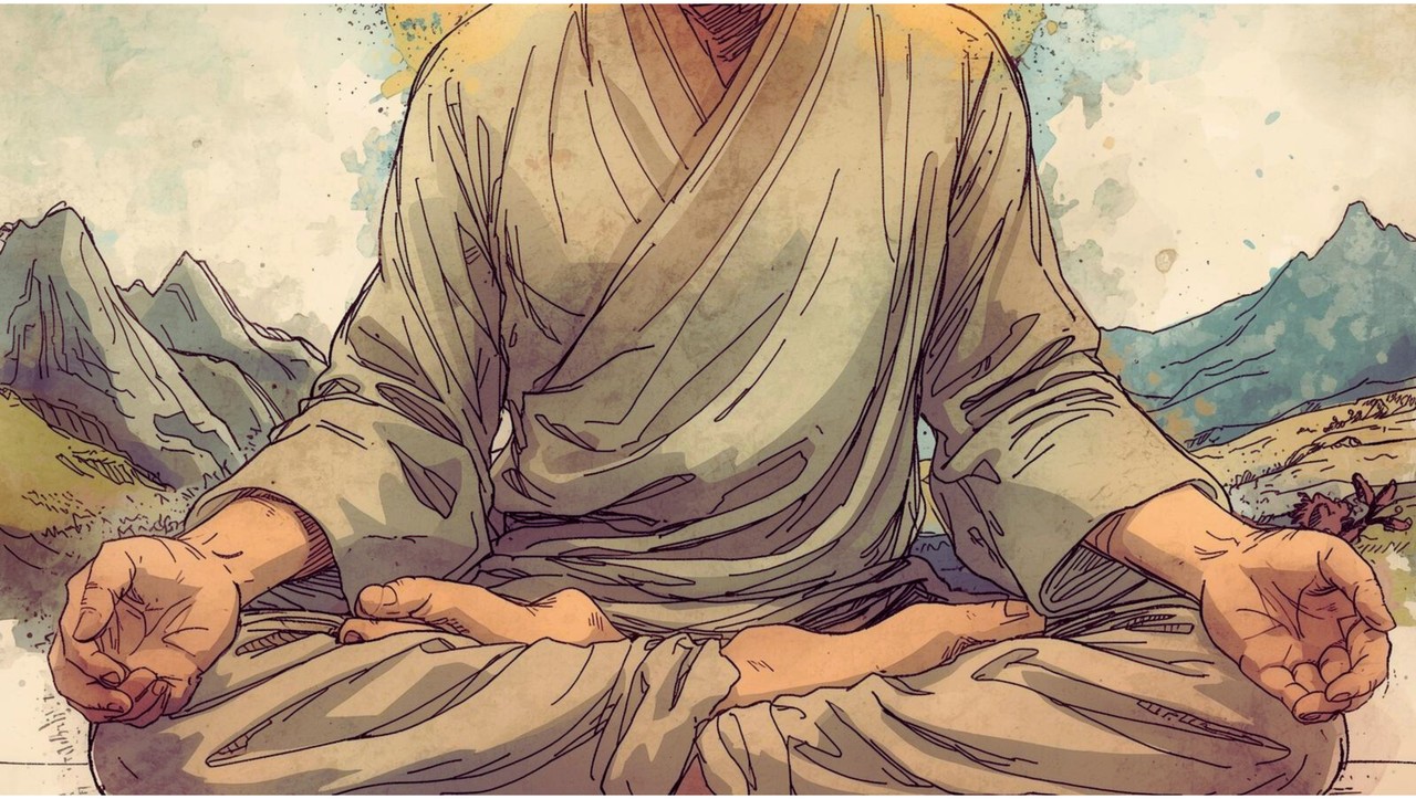 해당 삽화는 진우 스님의 선명상 게송을 생성형 AI에 입력해 제작됐습니다.