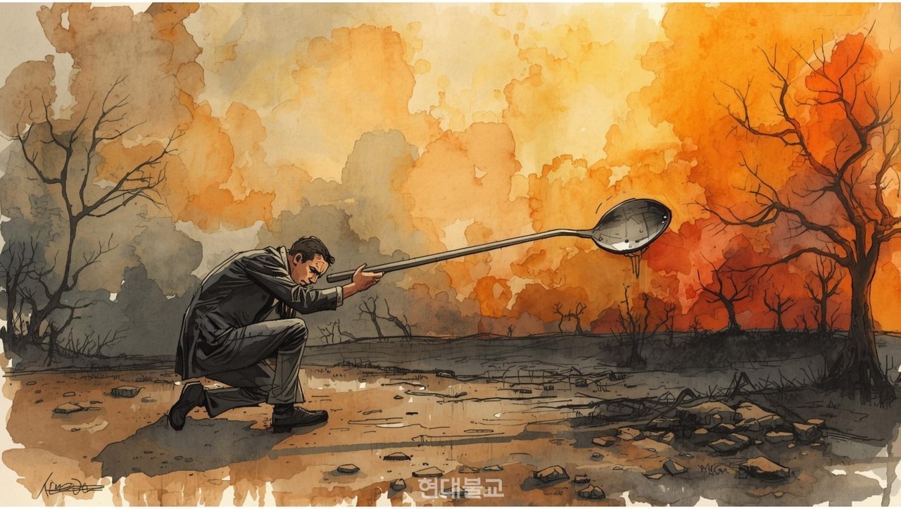 해당 삽화는 진우 스님의 한글 선명상 게송을 생성형 AI에 입력해 제작됐습니다.