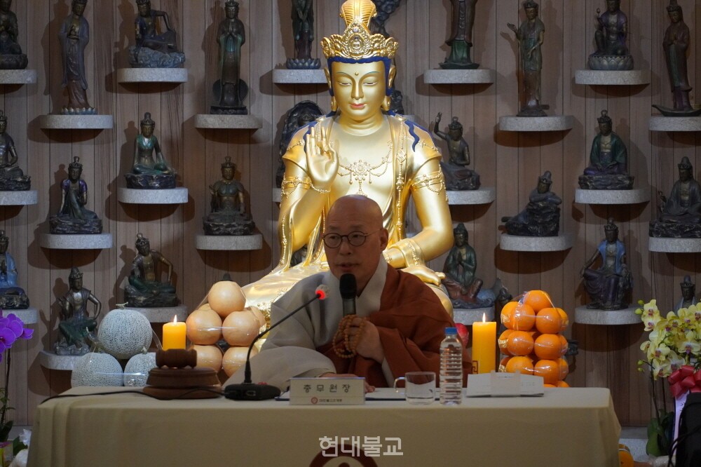 조계종 총무원장 진우 스님.