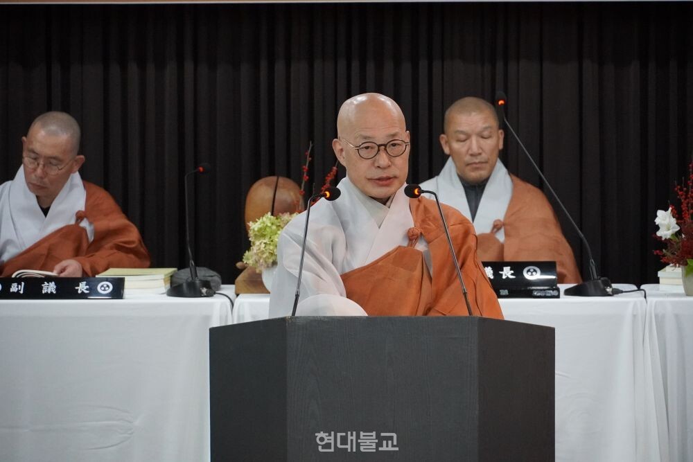 조계종 총무원장 진우 스님.