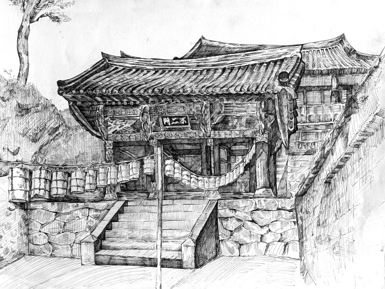 범어사 불이문(1학년 이보영 作)