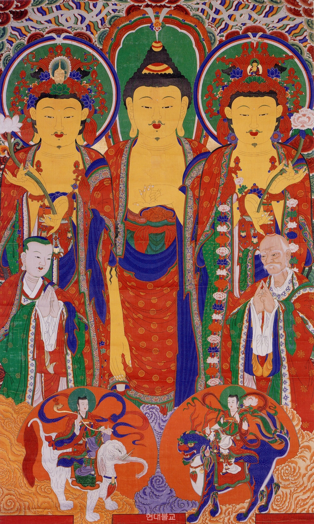 흥국사 괘불, 대한제국 1902년, 면 바탕에 채색, 고양 흥국사. 사진=〈한국의 불화〉