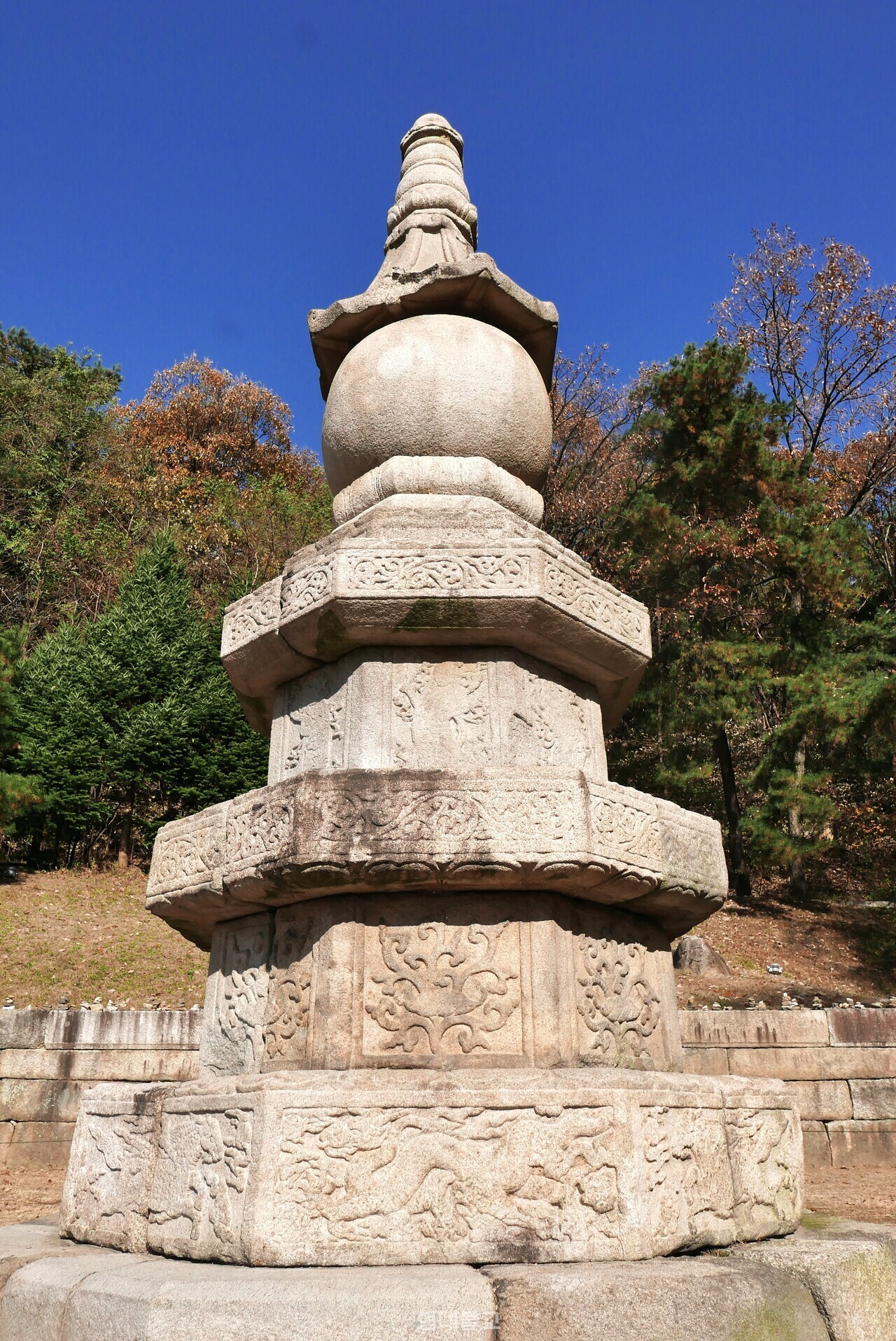 양주 회암사지 사리탑.