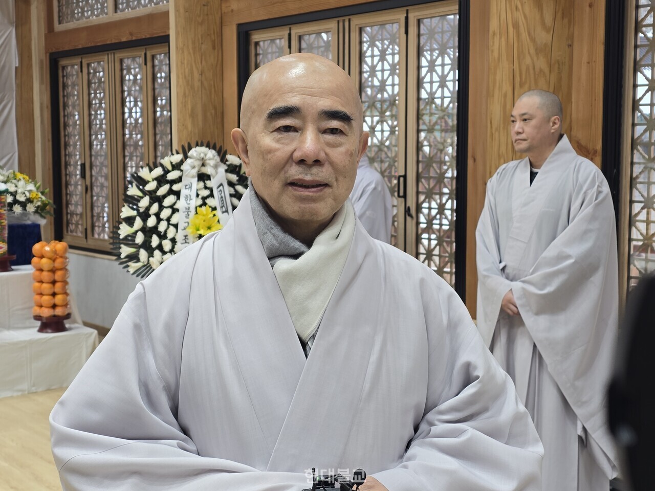 월정사 주지 정념 스님.